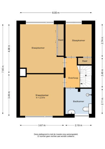 Eerste verdieping - 2D