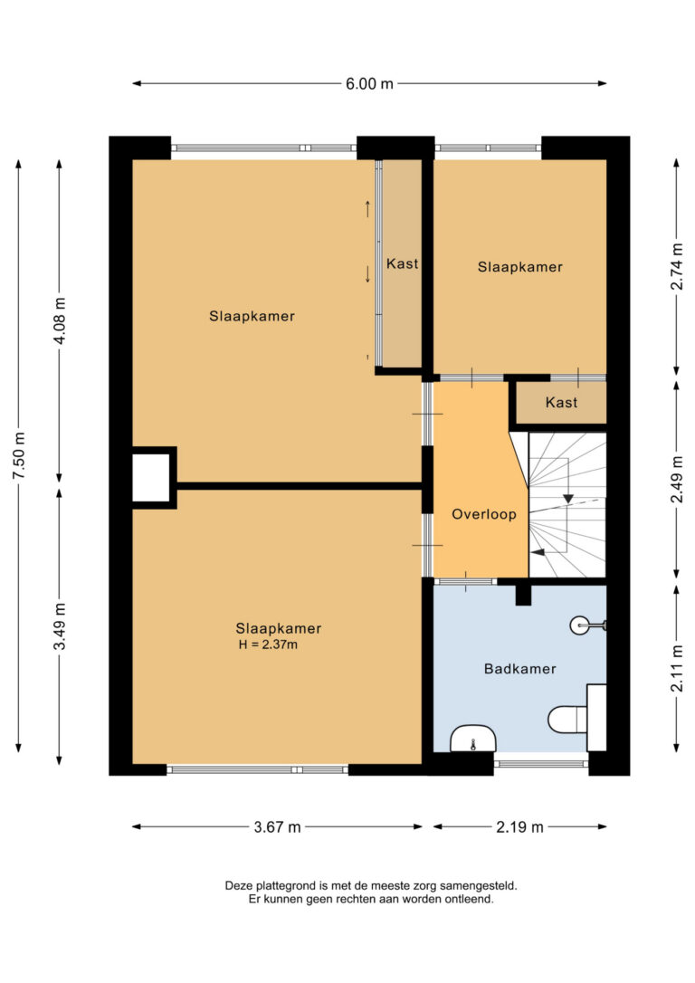 Eerste verdieping - 2D