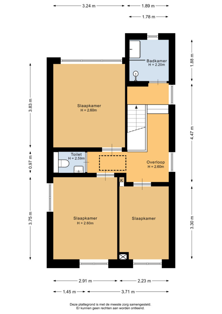 Eerste verdieping - 2D