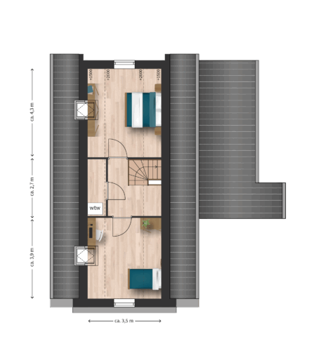 Plattegrond_VS2sp-Tweede-verdieping