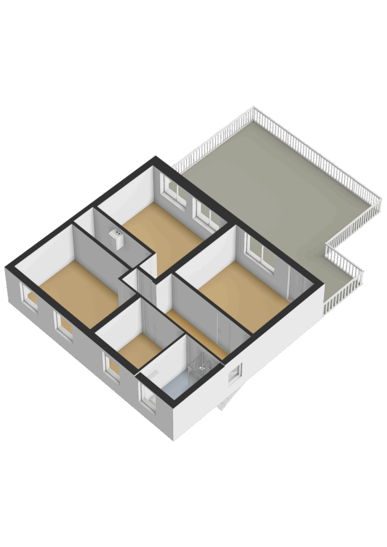 Eerste verdieping - 3D